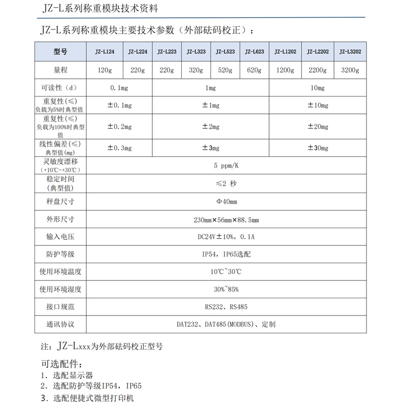 JZ-L稱重模塊